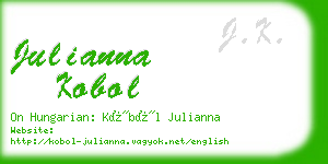 julianna kobol business card